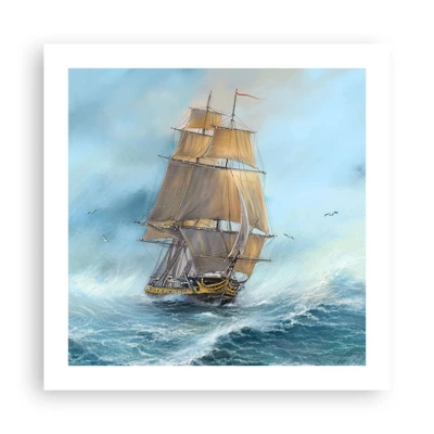 Poster - Gliding on the Waves - 50x50 cm