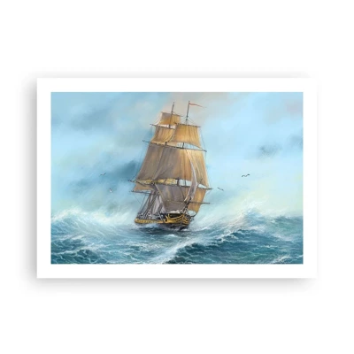 Poster - Gliding on the Waves - 70x50 cm