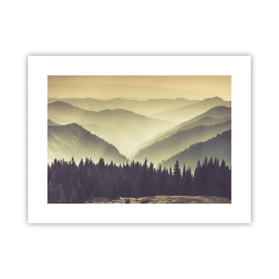 Poster - In a Faraway Land, Past the Mountains - 40x30 cm