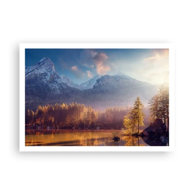 Poster - In the Mountains and Valleys - 100x70 cm