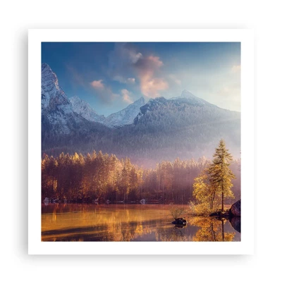 Poster - In the Mountains and Valleys - 60x60 cm