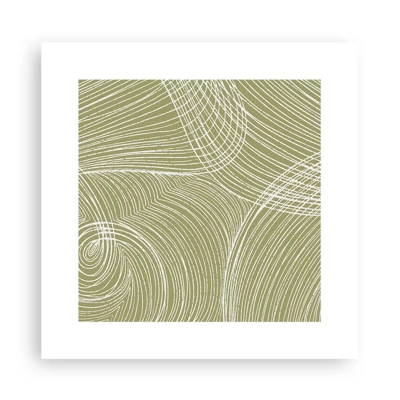 Poster - Intricate Abstract in White - 30x30 cm