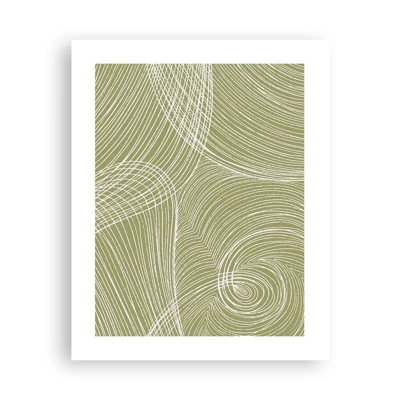Poster - Intricate Abstract in White - 40x50 cm