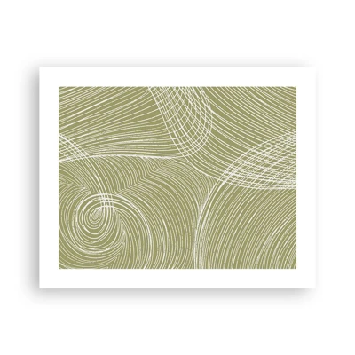 Poster - Intricate Abstract in White - 50x40 cm