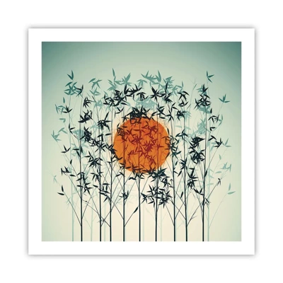 Poster - Japanese Sun - 60x60 cm