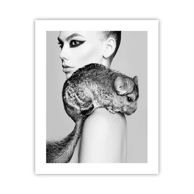 Poster - Lady with a Chinchilla - 40x50 cm