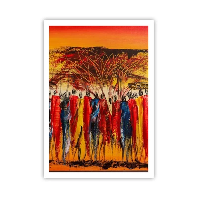 Poster - Marching in the Rhythm of Tam-tam - 70x100 cm