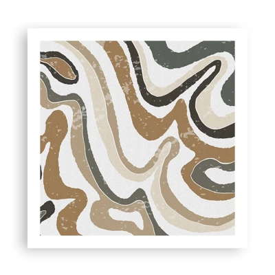 Poster - Meanders of Earth Colours - 60x60 cm