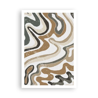 Poster - Meanders of Earth Colours - 70x100 cm