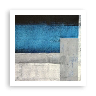 Poster - Poetic Composition of Blue and Grey - 50x50 cm