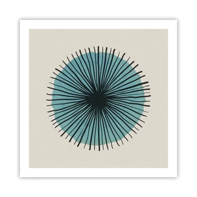 Poster - Rays on Blue - 60x60 cm