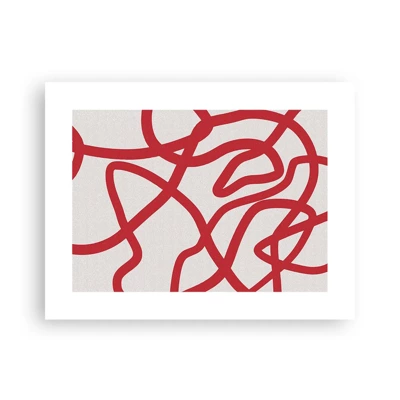 Poster - Red on White - 40x30 cm