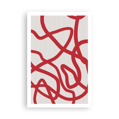 Poster - Red on White - 61x91 cm