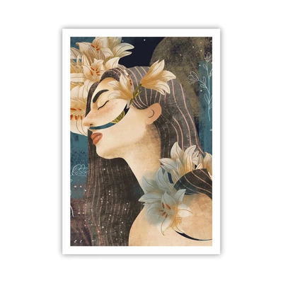 Poster - Tale of a Queen with Lillies - 70x100 cm