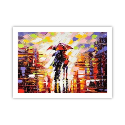 Poster - Together through Night and Rain - 70x50 cm