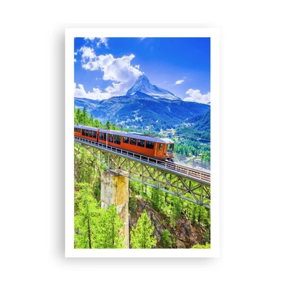 Poster - Train Through the Alps - 61x91 cm