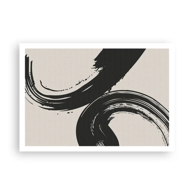 Poster - With Big Circural Strokes - 100x70 cm