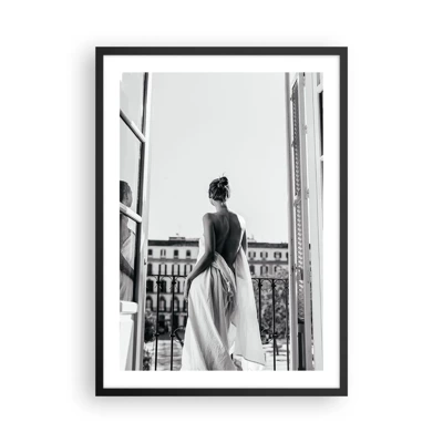 Poster in Black Frame Arttor 50x70 cm - Awakening of the Senses - Woman, Model, Architecture, Paris, Black And White, For living-room, For bedroom, White, Black, Vertical, P2BPA50x70-5179