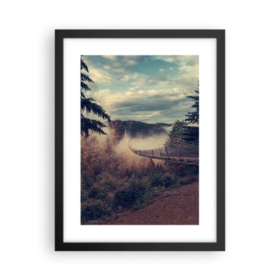 Poster in black frame - Above Autumnal Forest - 30x40 cm