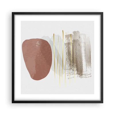 Poster in black frame - Abstract Colonnade - 50x50 cm