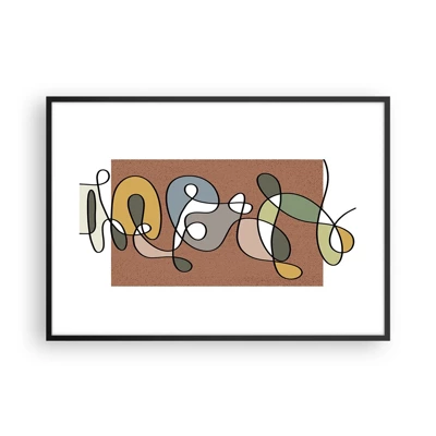 Poster in black frame - Abstract Worthy of a Smile - 100x70 cm