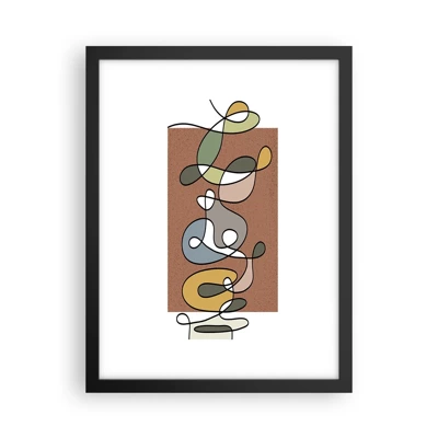 Poster in black frame - Abstract Worthy of a Smile - 30x40 cm