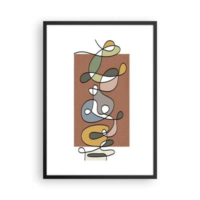 Poster in black frame - Abstract Worthy of a Smile - 50x70 cm