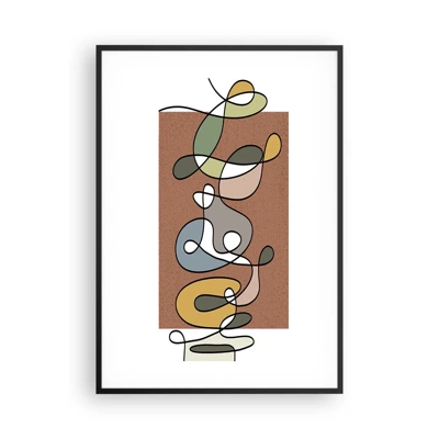 Poster in black frame - Abstract Worthy of a Smile - 70x100 cm