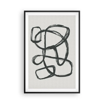 Poster in black frame - Abstract in Loops - 61x91 cm