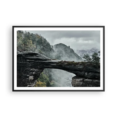 Poster in black frame - Adventure Is About to Start - 100x70 cm