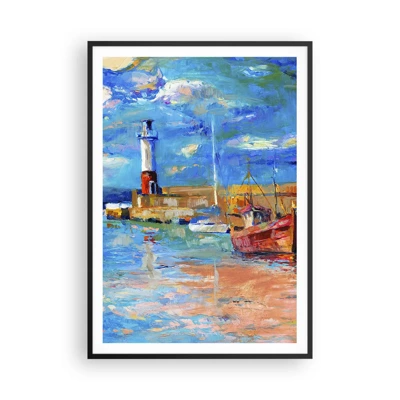 Poster in black frame - Afternoon in a Rainbow Bay - 70x100 cm