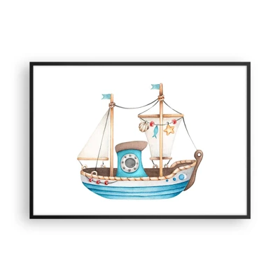 Poster in black frame - Ahoy, Adventure! - 100x70 cm