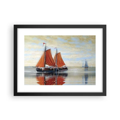 Poster in black frame - Ahoy, Sailor, Sail… - 40x30 cm