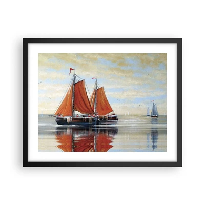 Poster in black frame - Ahoy, Sailor, Sail… - 50x40 cm