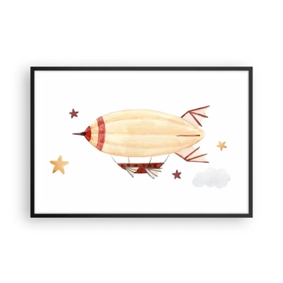 Poster in black frame - Airship - 91x61 cm