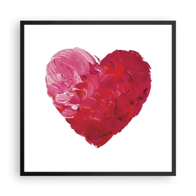 Poster in black frame - All You Need Is Love - 60x60 cm