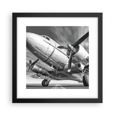 Poster in black frame - Always Ready to Fly - 30x30 cm