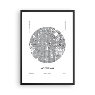 Poster in black frame - Anatomy of Los Angeles - 50x70 cm