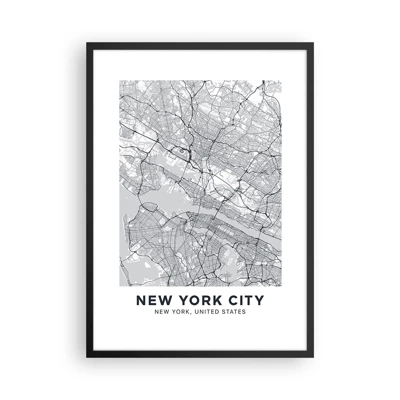 Poster in black frame - Anatomy of Metropolis - 50x70 cm