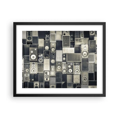 Poster in black frame - And Music Is Playing - 50x40 cm