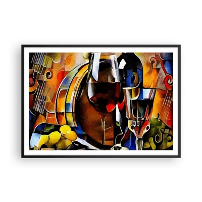 Poster in black frame - And The World Fills With Colours - 100x70 cm