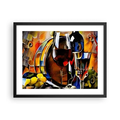 Poster in black frame - And The World Fills With Colours - 50x40 cm