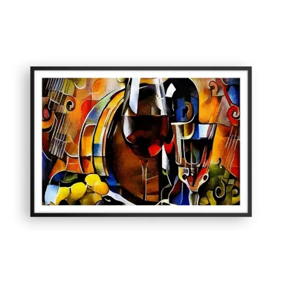 Poster in black frame - And The World Fills With Colours - 91x61 cm