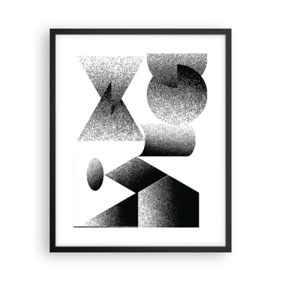 Poster in black frame - Angles and Ovals - 40x50 cm