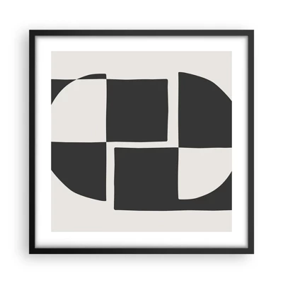 Poster in black frame - Antithesis-Synthesis - 50x50 cm