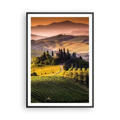 Poster in black frame - Arcadia - Tuscan Landscape - 70x100 cm