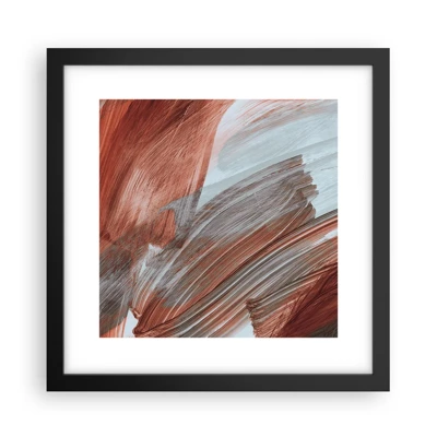 Poster in black frame - Autumnal and Windy Abstract - 30x30 cm