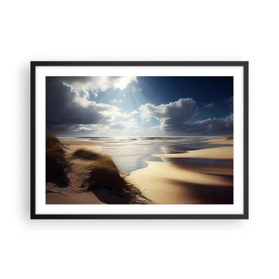 Poster in black frame - Beach, Wild Beach - 70x50 cm