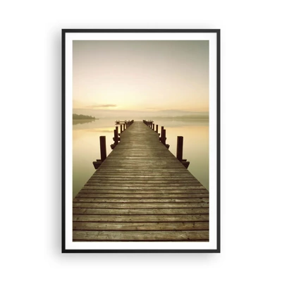 Poster in black frame - Before Dawn, Dawn, Light - 70x100 cm