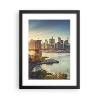 Poster in black frame - Big City Dawn - 30x40 cm